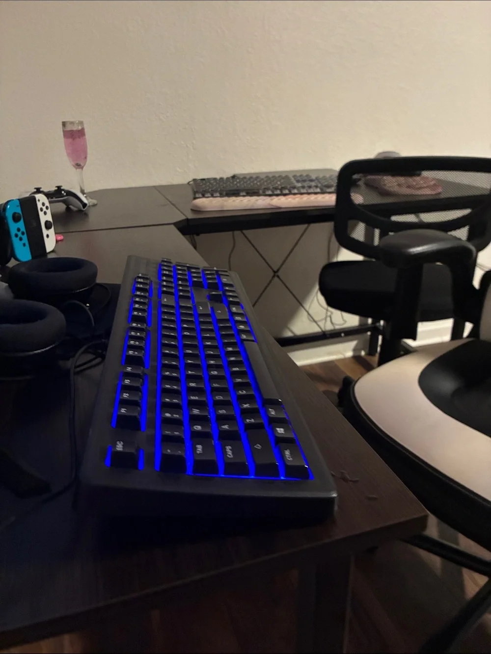 Backlit Black Gaming Keyboard with Blue LED